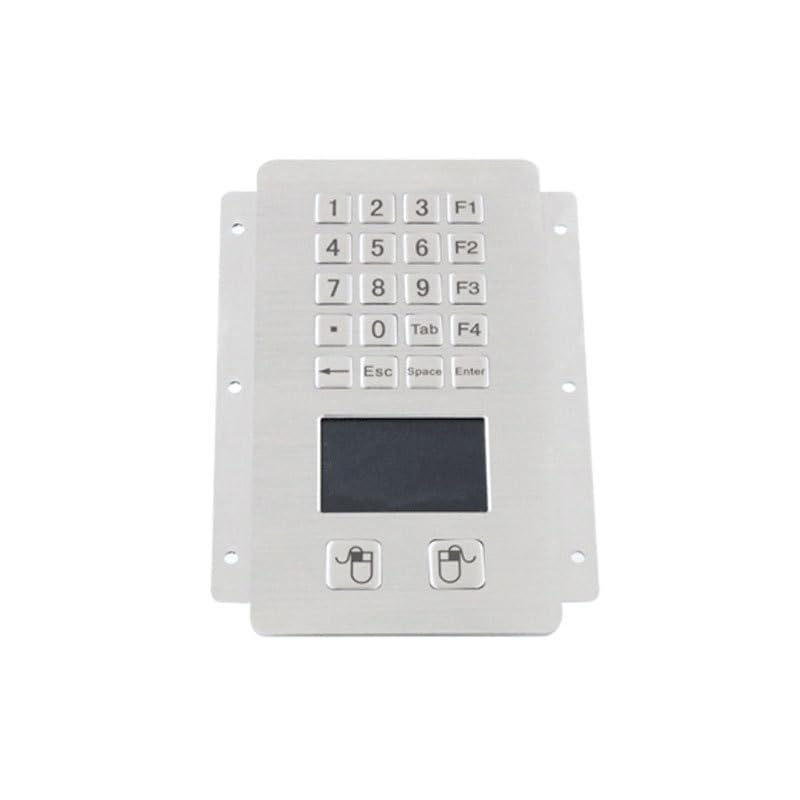 20-Key Stainless Steel Industrial Keyboard, Mouse & Touchpad