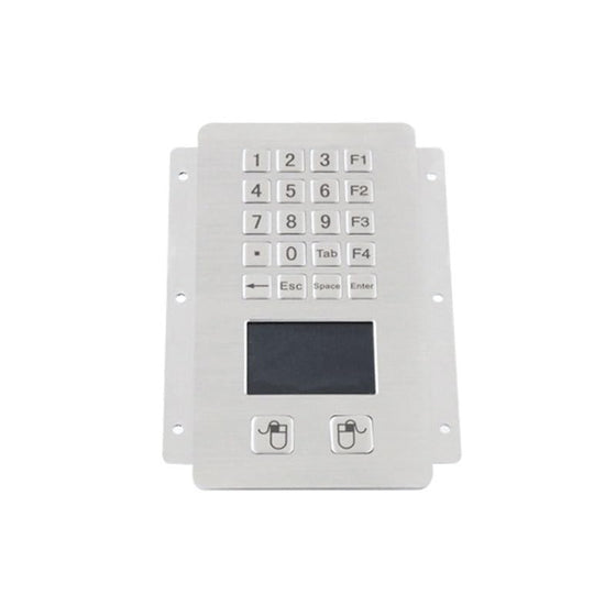 20-Key Stainless Steel Industrial Keyboard, Mouse & Touchpad