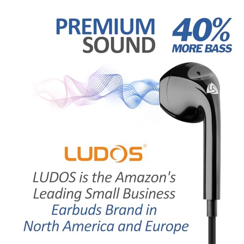 LUDOS Zenith Wired Earbuds with Microphone & 3.5mm Jack