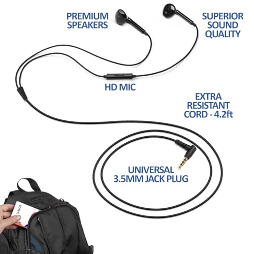 LUDOS Zenith Wired Earbuds with Microphone & 3.5mm Jack