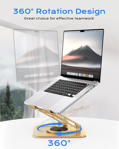 LOXP Adjustable Laptop Stand with 360° Rotating Base