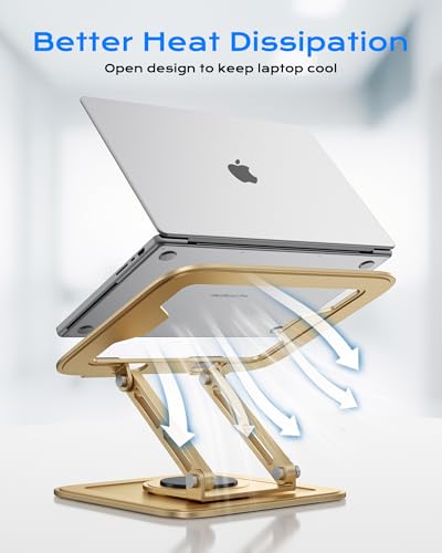 LOXP Adjustable Laptop Stand with 360° Rotating Base