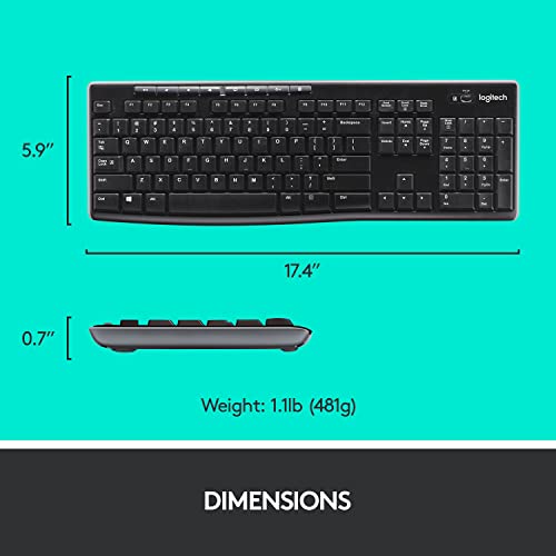 Logitech MK270 Wireless Keyboard & Mouse Combo 4-Pack