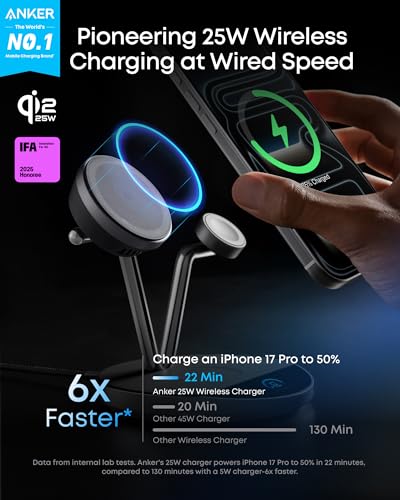 Anker Prime MagSafe 3-in-1 Wireless Charging Station