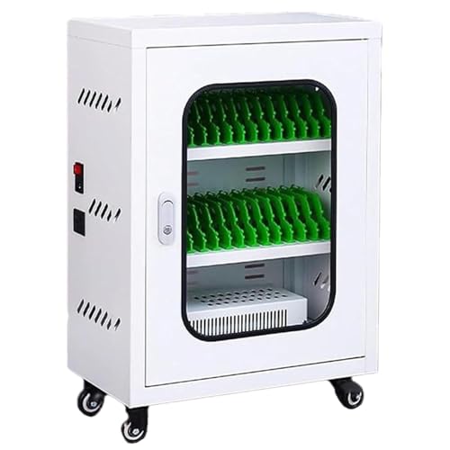 Mobile Phone Charging Cabinet with Wheels - Portable Storage Box for Conference Room