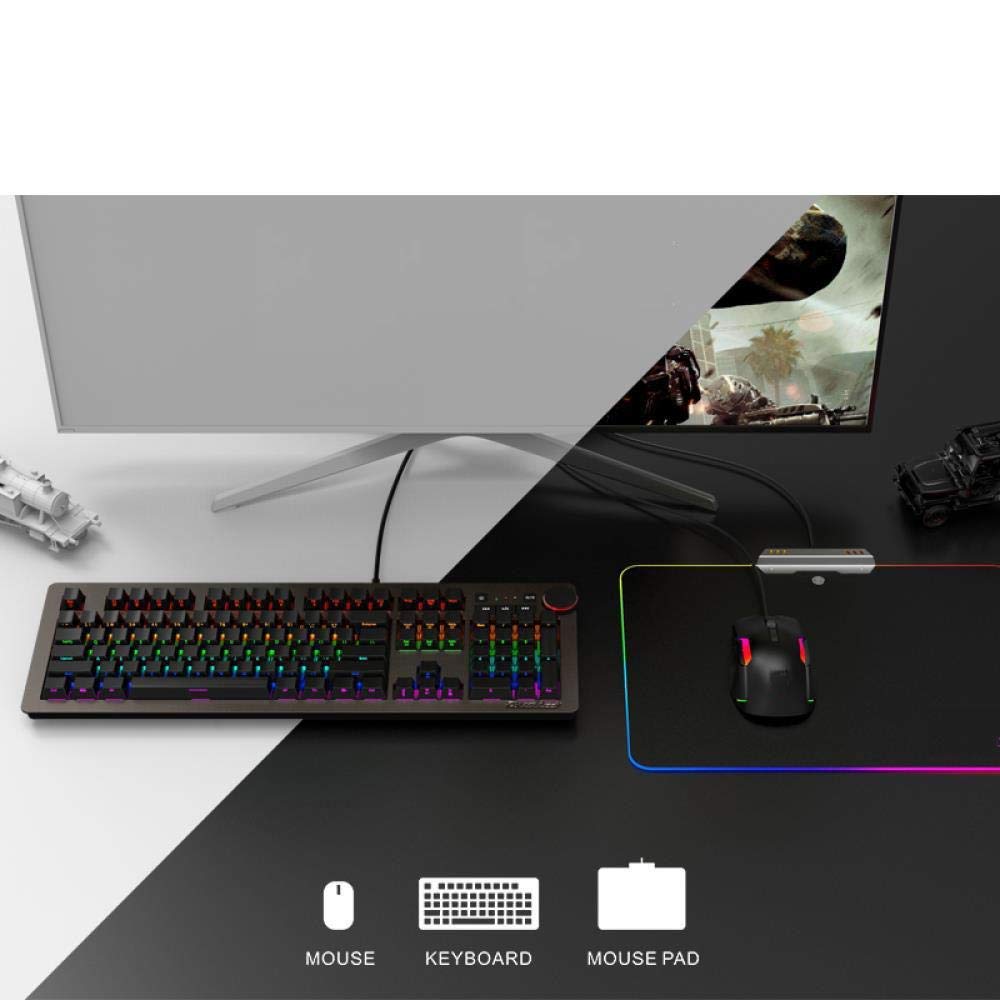 RGB Mechanical Gaming Keyboard & Mouse Combo with Macro Keys