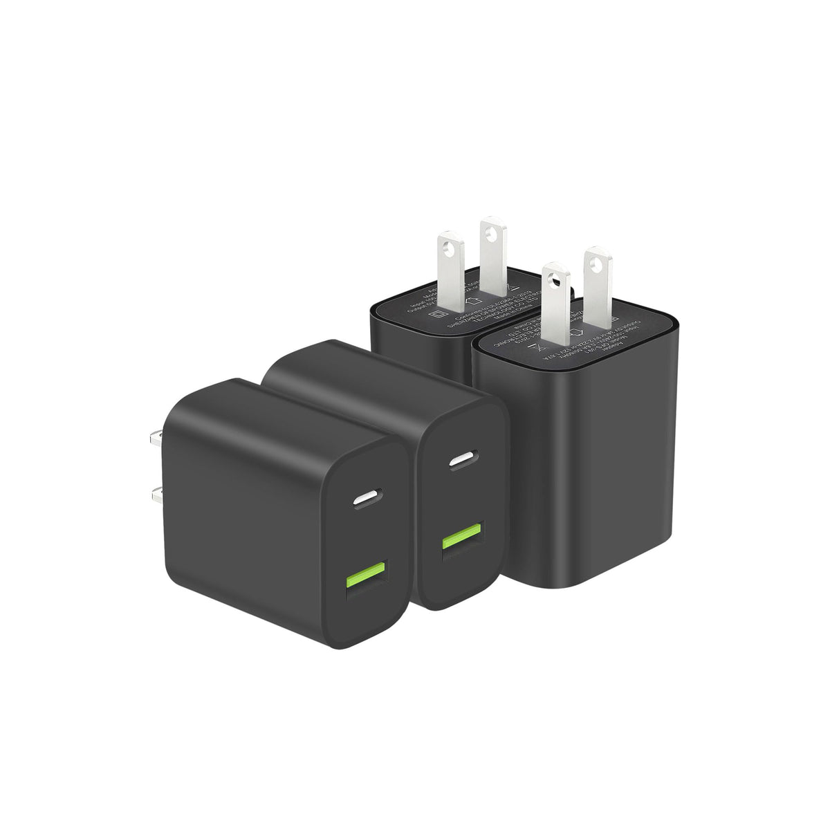 2 Pack USB C Charger Block, Dual Port Type C Wall Charger Fast Charging