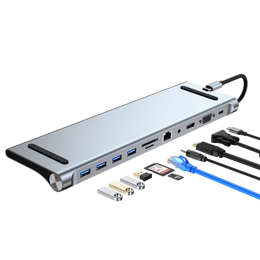 11-in-1 USB-C Hub with 4K HDMI, RJ45, SD/TF & PD