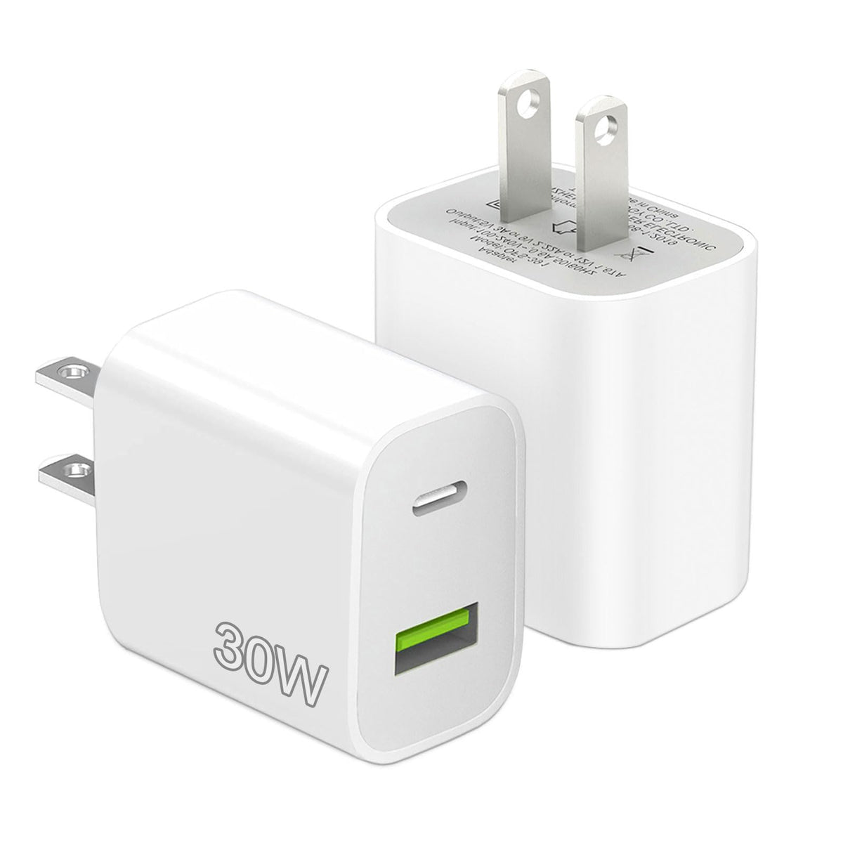 2 Pack USB C Charger Block, Dual Port Type C Wall Charger Fast Charging