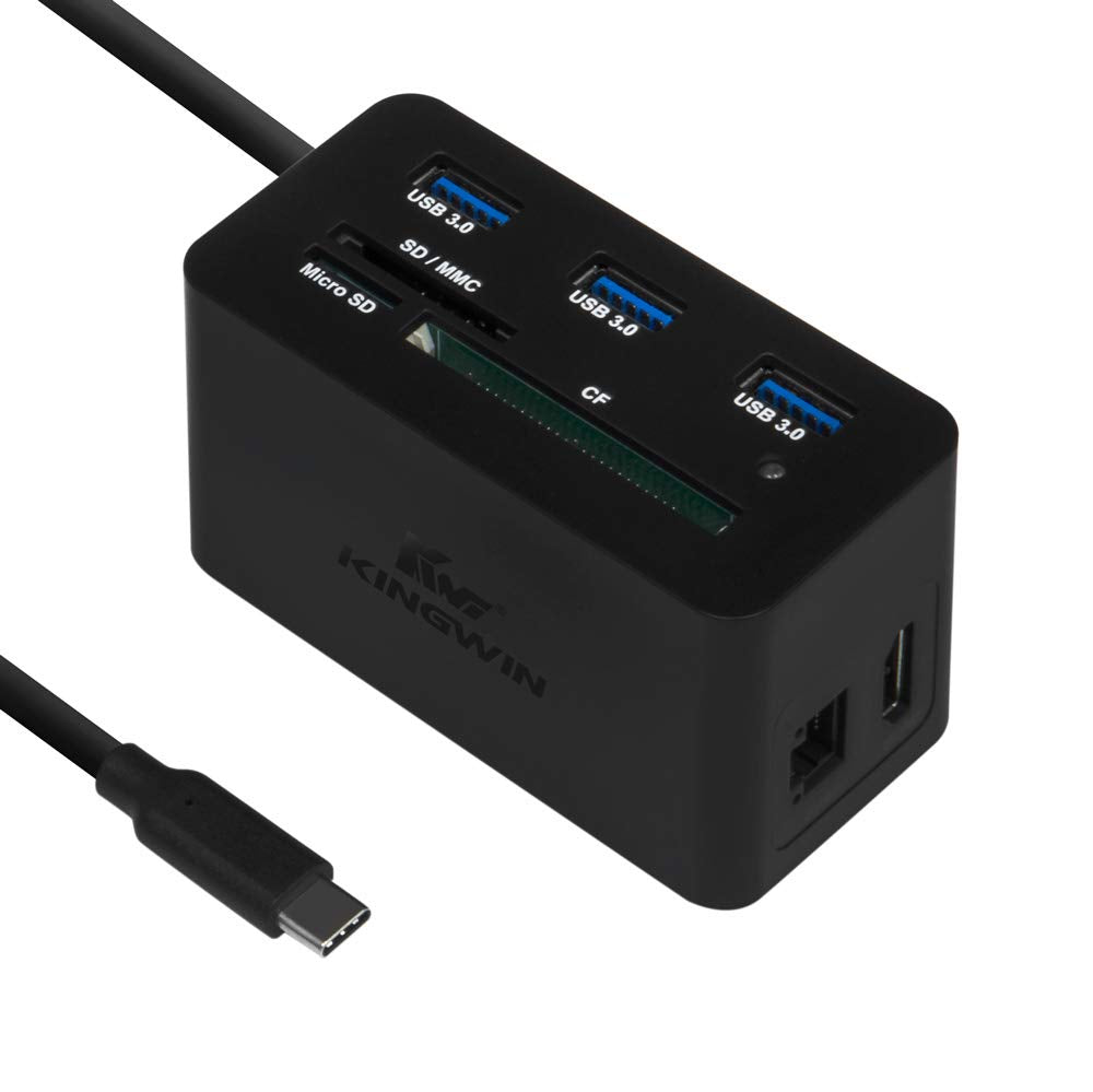 Kingwin USB-C Hub with USB 3.0 & Multi-Card Reader