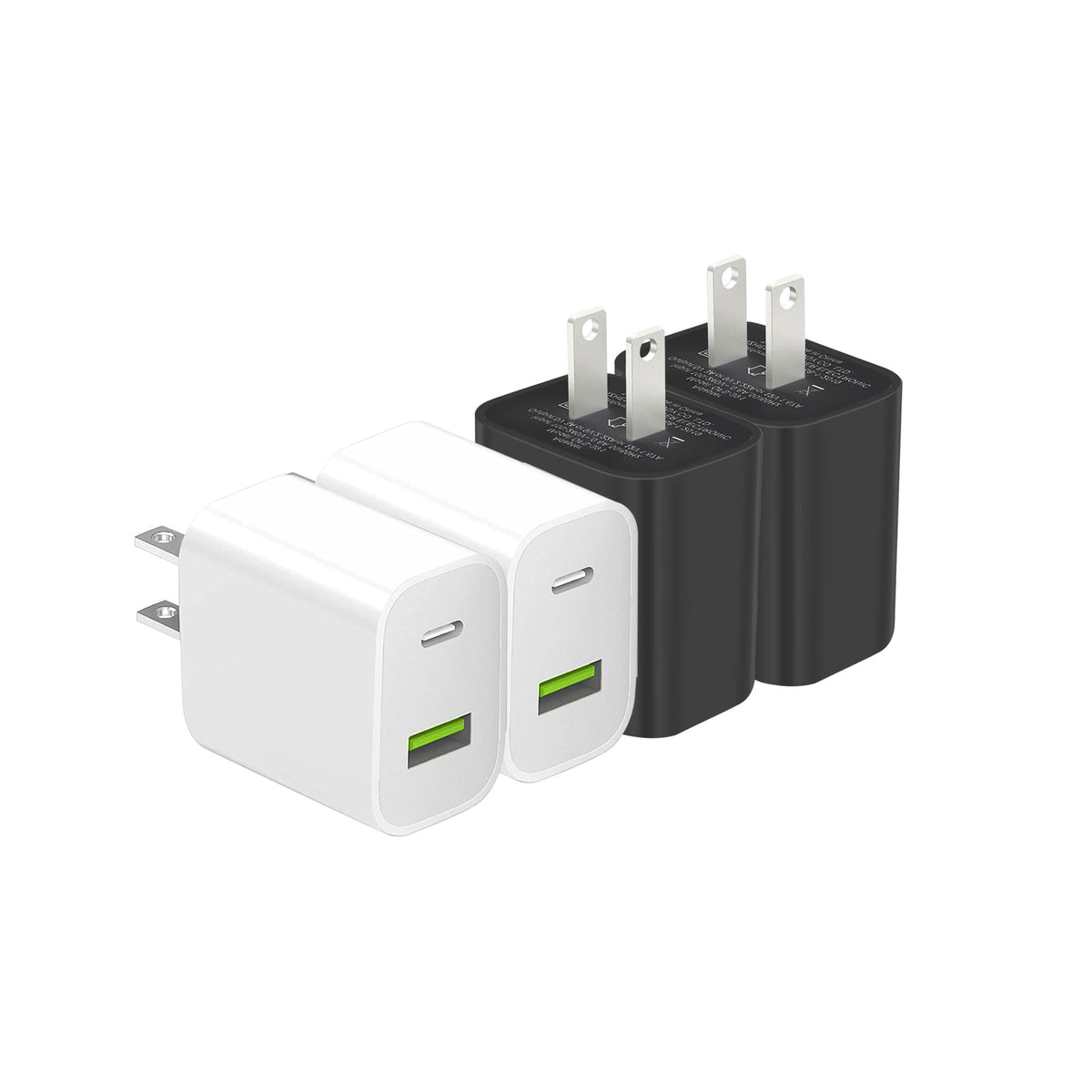 2 Pack USB C Charger Block, Dual Port Type C Wall Charger Fast Charging