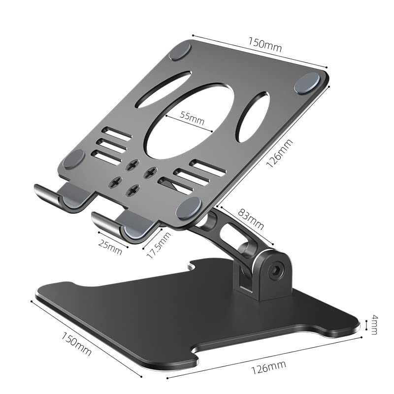 Adjustable Dual-Axis Aluminum Tablet & Smartphone Stand