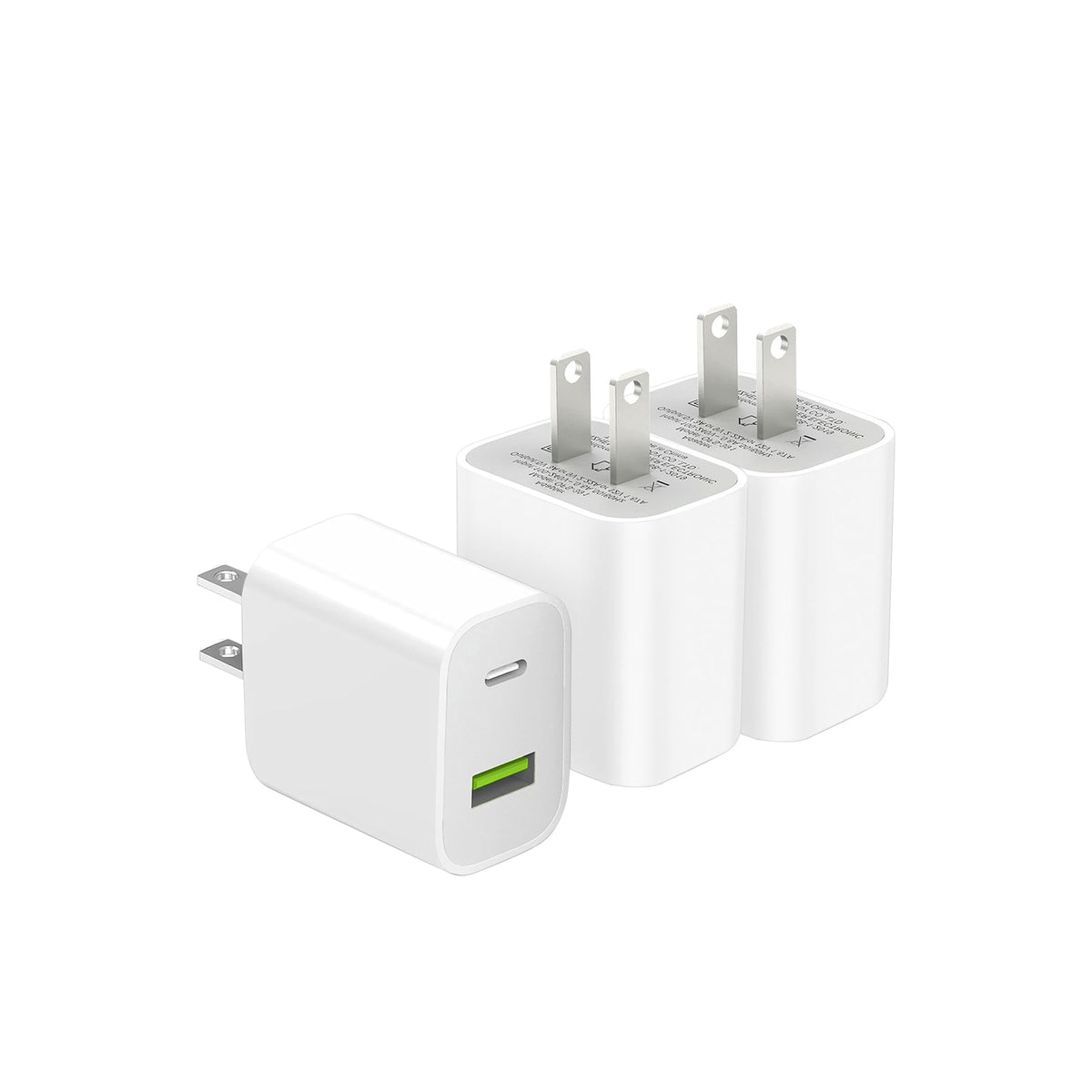 2 Pack USB C Charger Block, Dual Port Type C Wall Charger Fast Charging