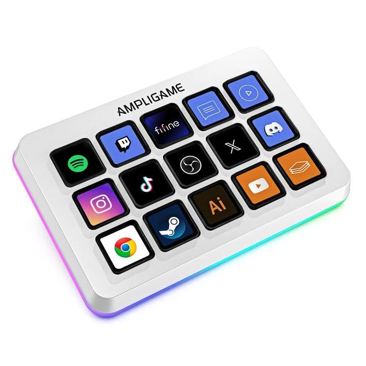 FIFINE AmpliGame D6 15-Key Streaming Macro Controller