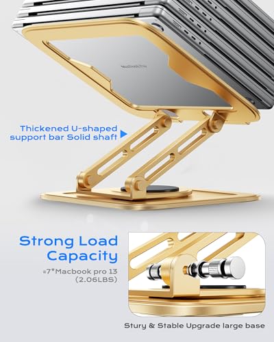 LOXP Adjustable Laptop Stand with 360° Rotating Base