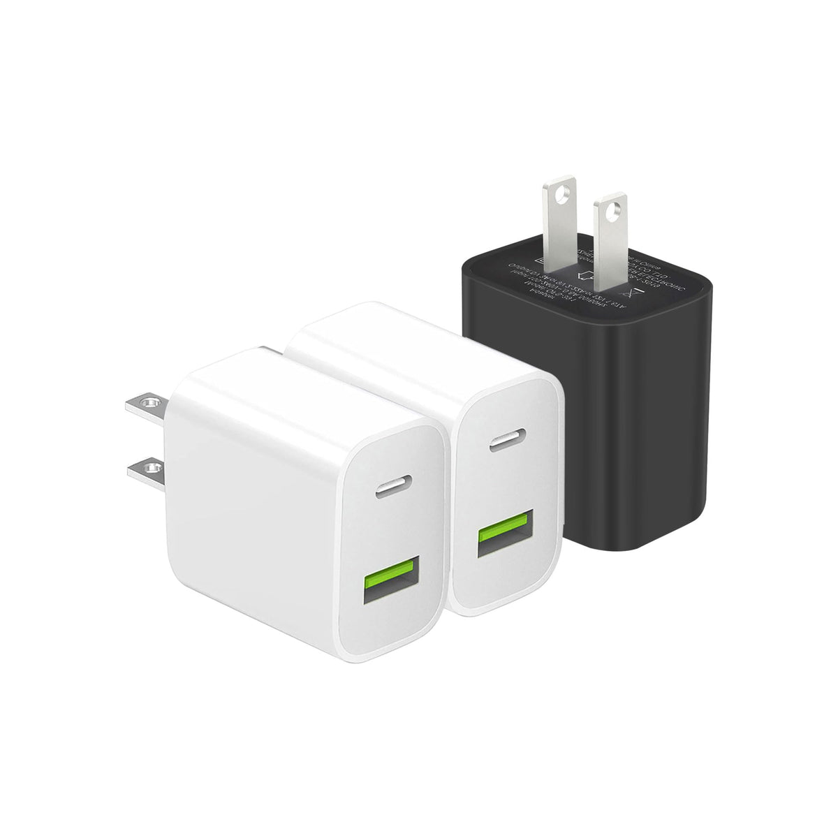 2 Pack USB C Charger Block, Dual Port Type C Wall Charger Fast Charging
