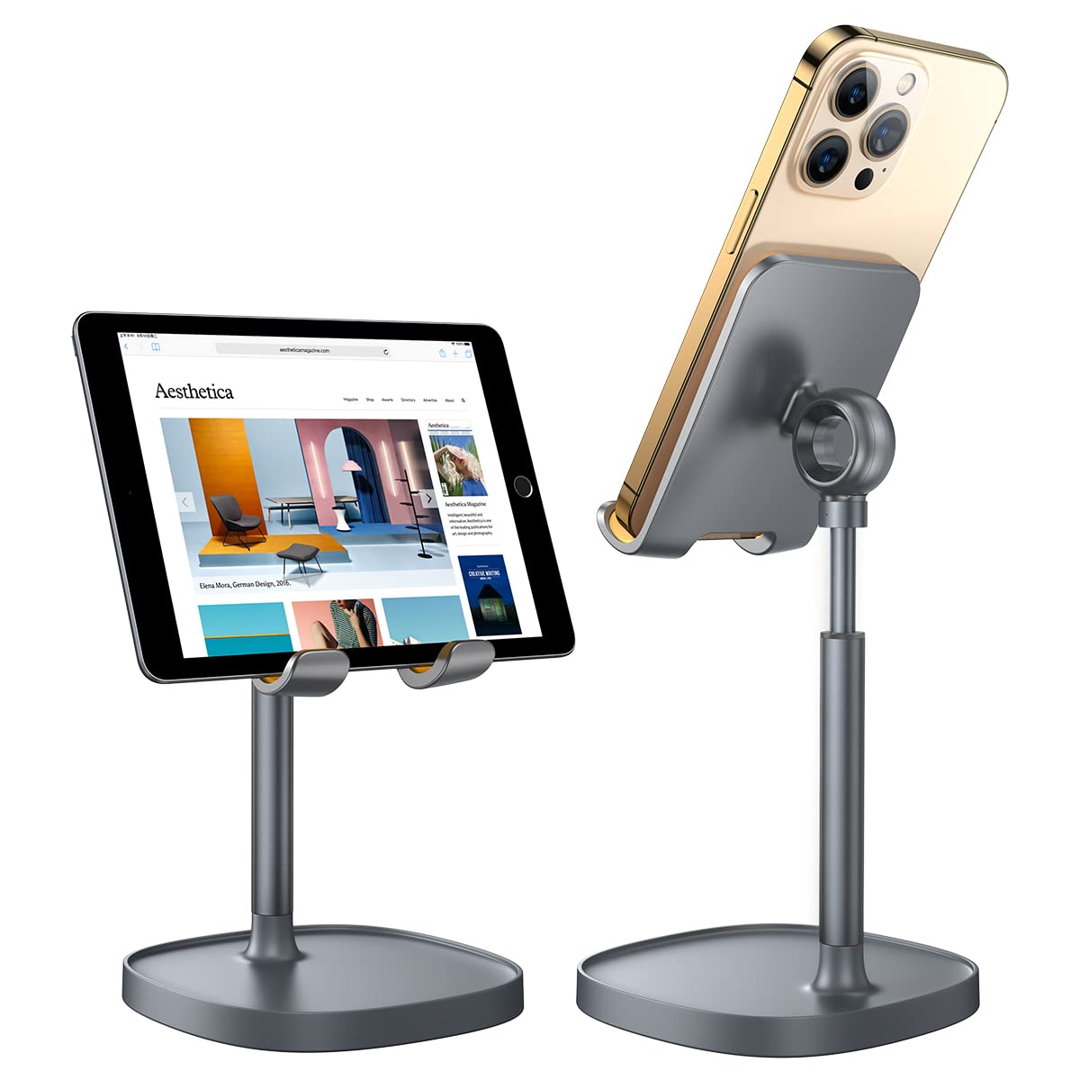 LISEN Adjustable Desk Phone Stand for Nintendo Switch & Mobile