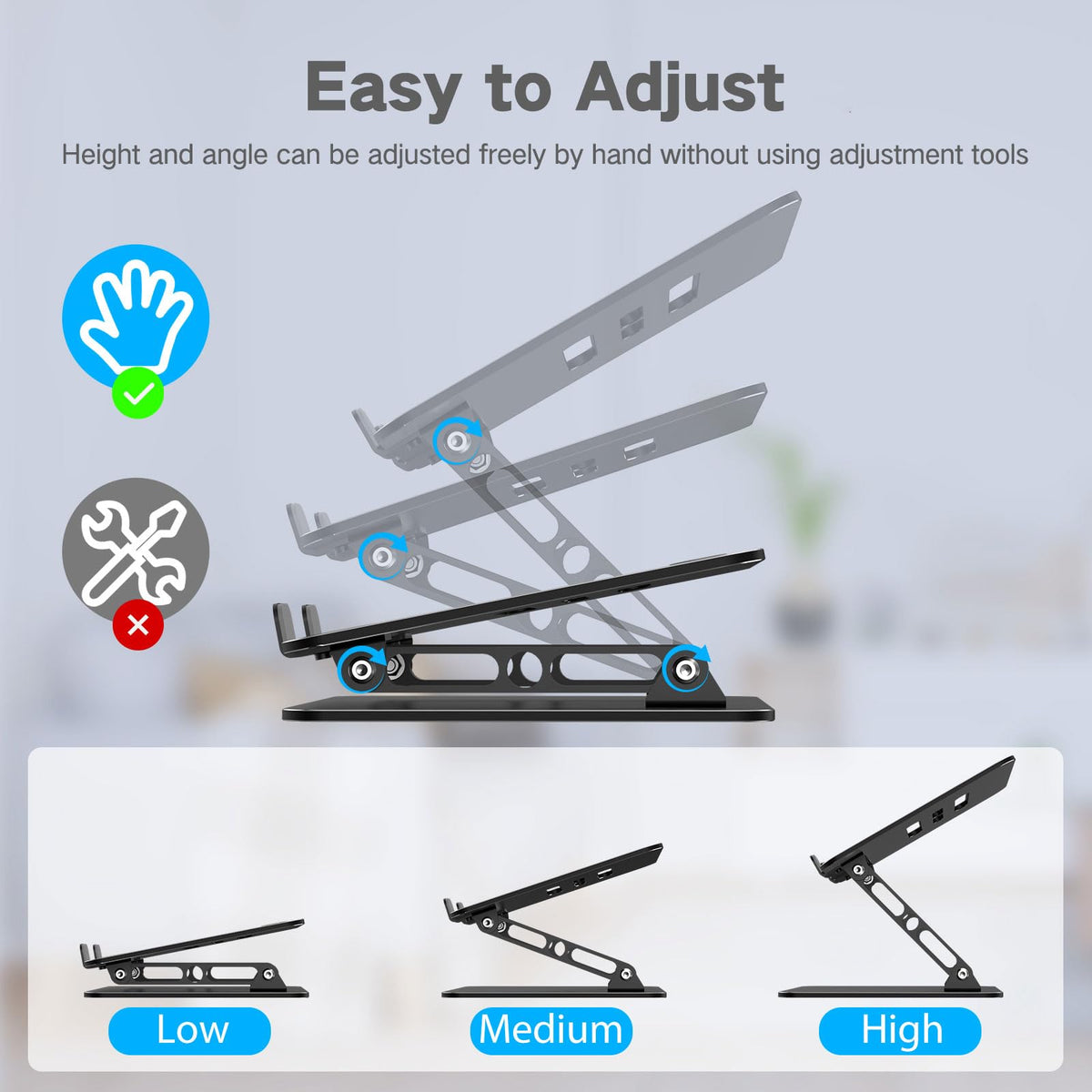 Gogoonike Adjustable Laptop Stand for Desk & Office