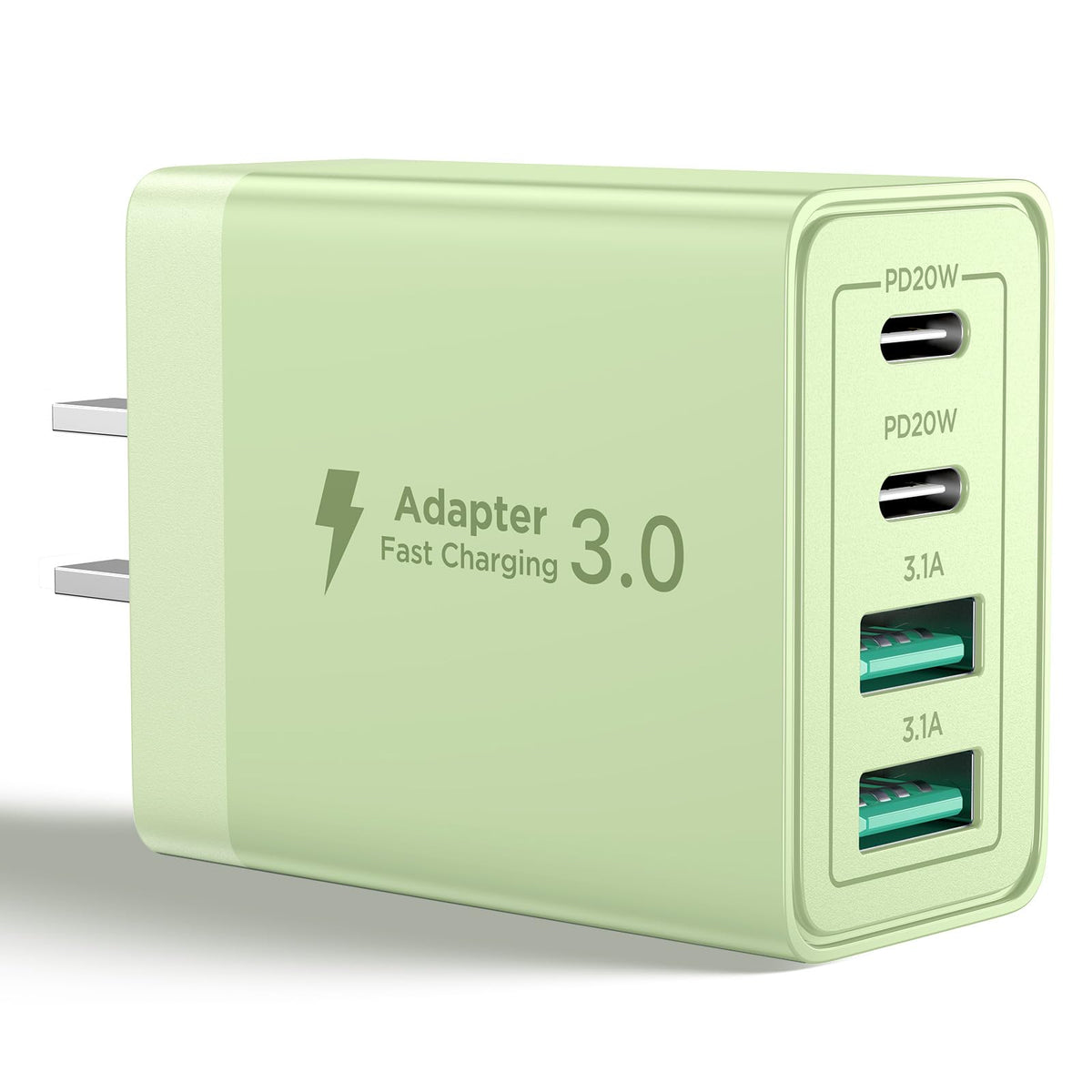 Aioneus USB C Charger Block, 40W Fast Charging Block Type C Charging Block 4-Port Dual Port PD+QC Wall Charger Head Cube for iPhone 17 16 15 14 13