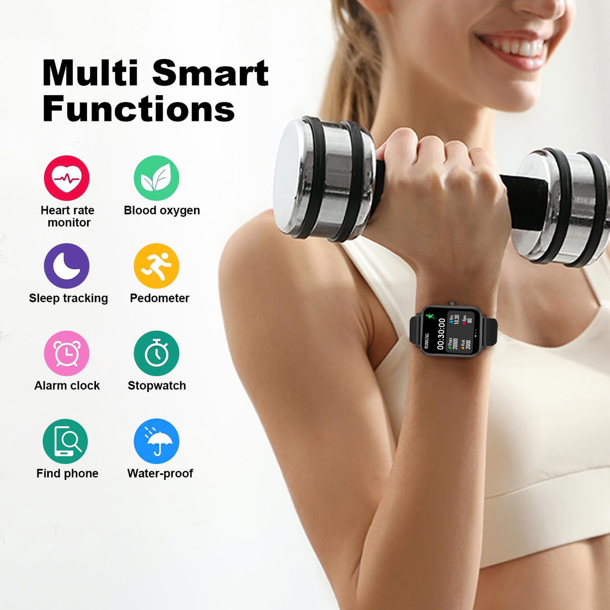 1.83-Inch Smartwatch Fitness Tracker for iPhone & Android