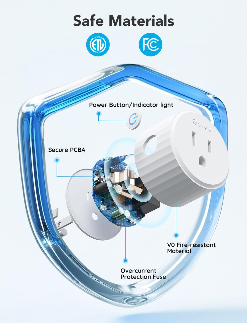 Govee Mini Wi-Fi Smart Plug with Timer & Voice Control