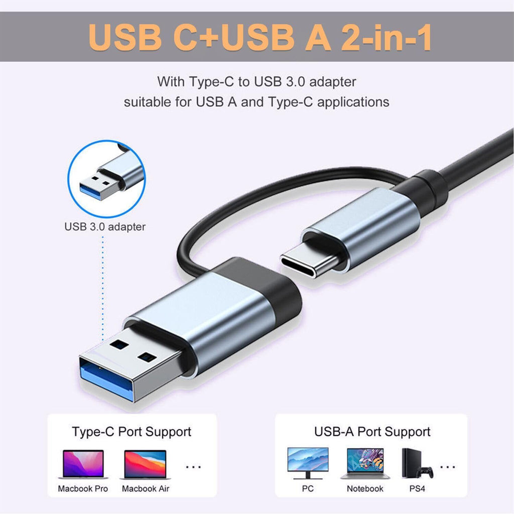 5-in-1 Aluminum USB-C Hub with SD Card Reader