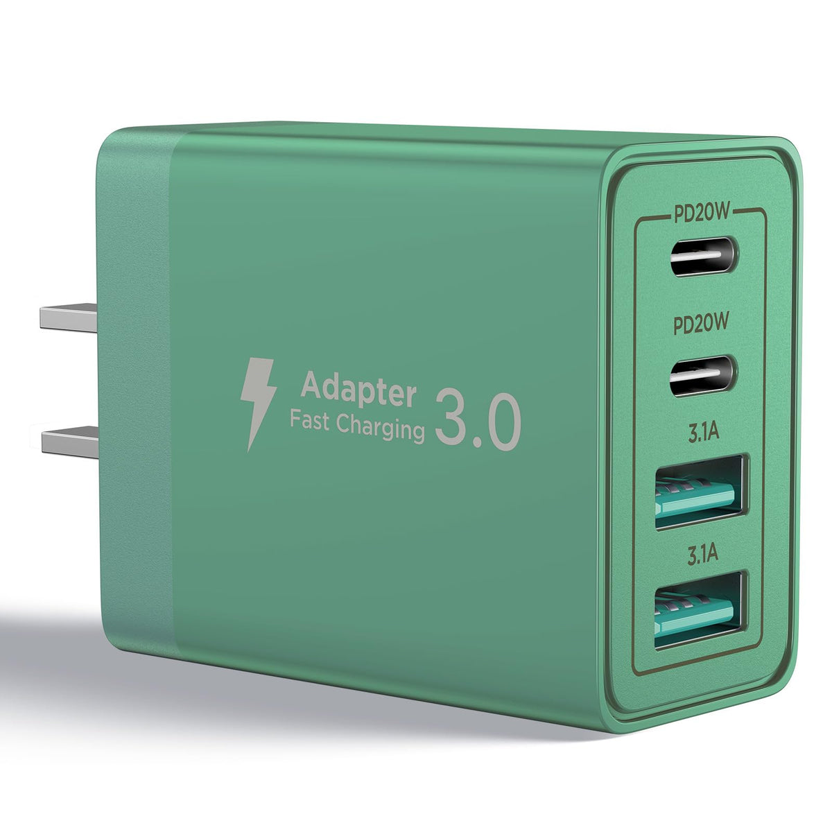 Aioneus USB C Charger Block, 40W Fast Charging Block Type C Charging Block 4-Port Dual Port PD+QC Wall Charger Head Cube for iPhone 17 16 15 14 13