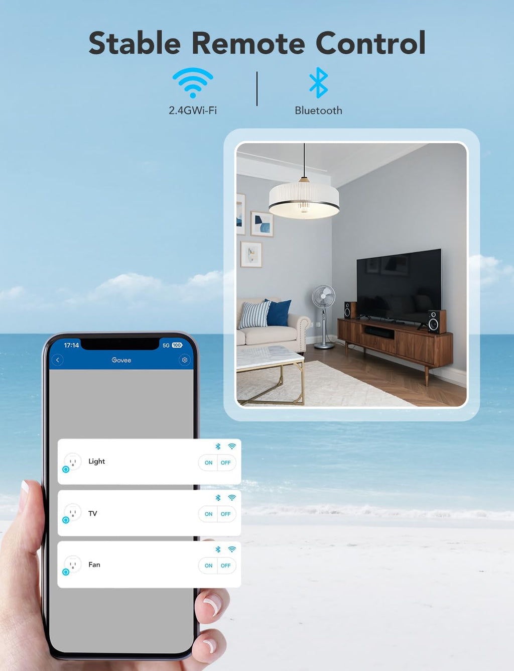 Govee Mini Wi-Fi Smart Plug with Timer & Voice Control