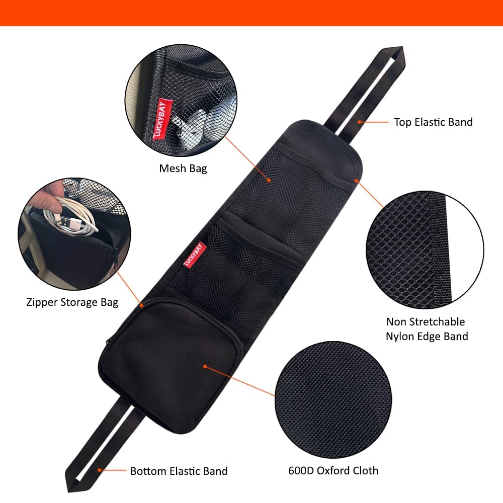 Luckybay Car Seat Side Organizer with Storage Pockets