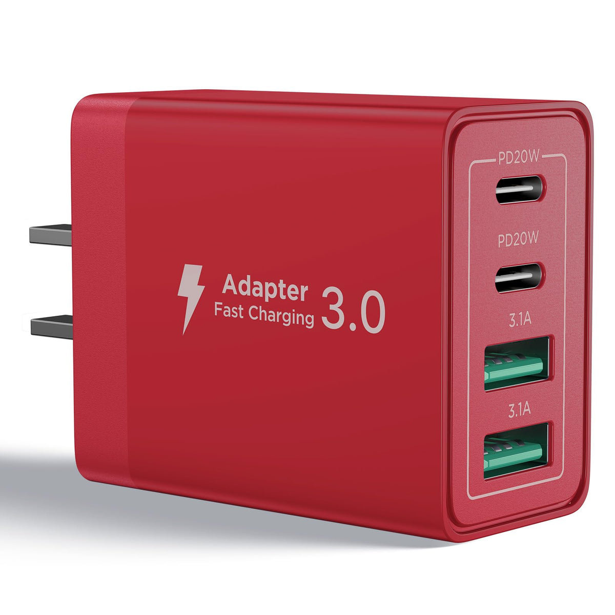 Aioneus USB C Charger Block, 40W Fast Charging Block Type C Charging Block 4-Port Dual Port PD+QC Wall Charger Head Cube for iPhone 17 16 15 14 13