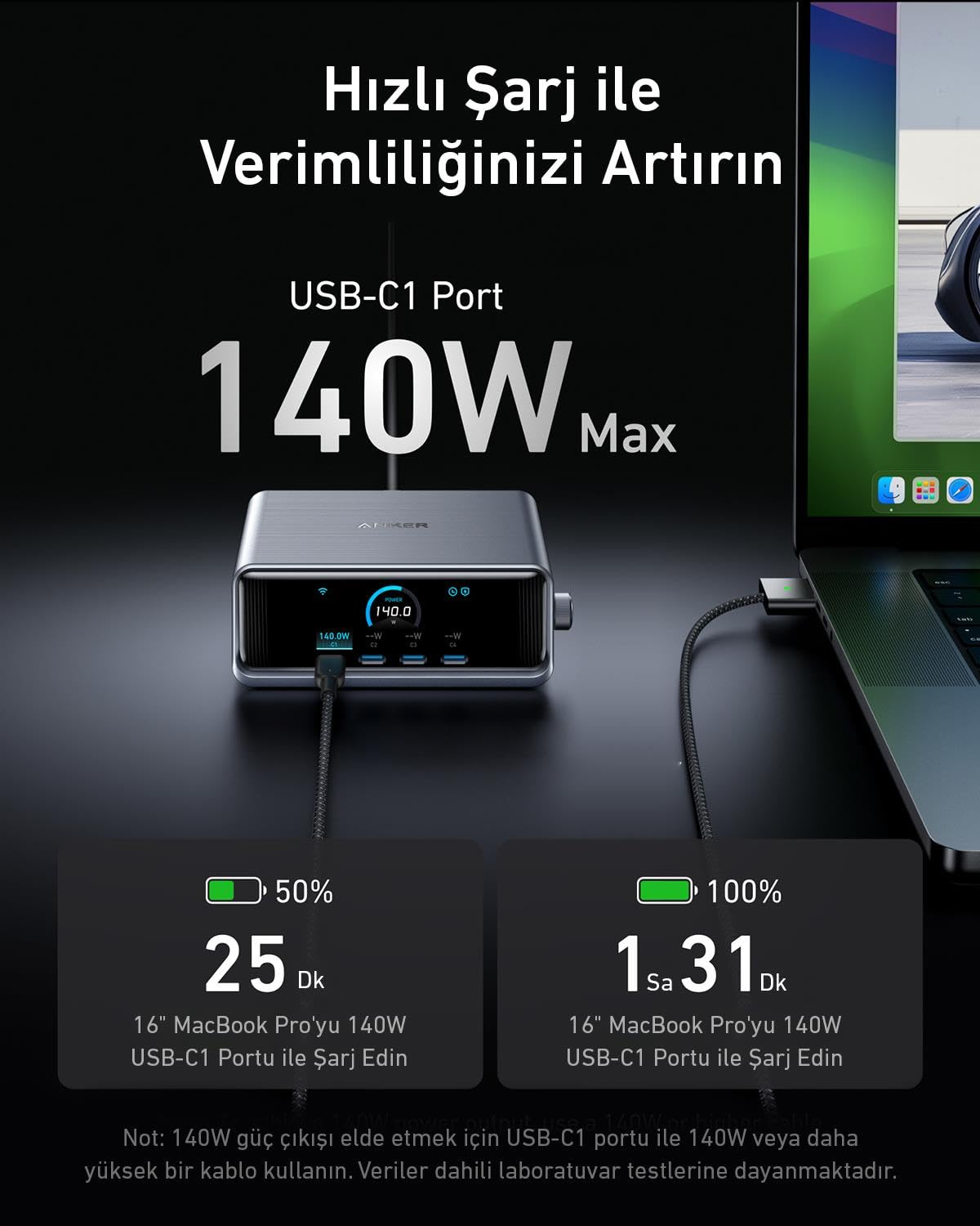 Anker Prime GaN Universal Fast Charger - Black