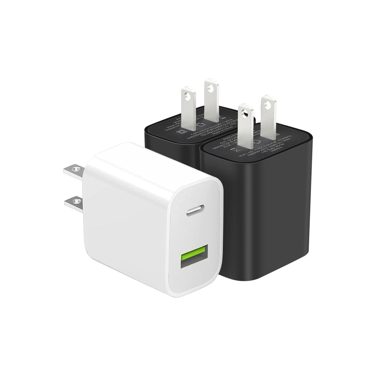 2 Pack USB C Charger Block, Dual Port Type C Wall Charger Fast Charging