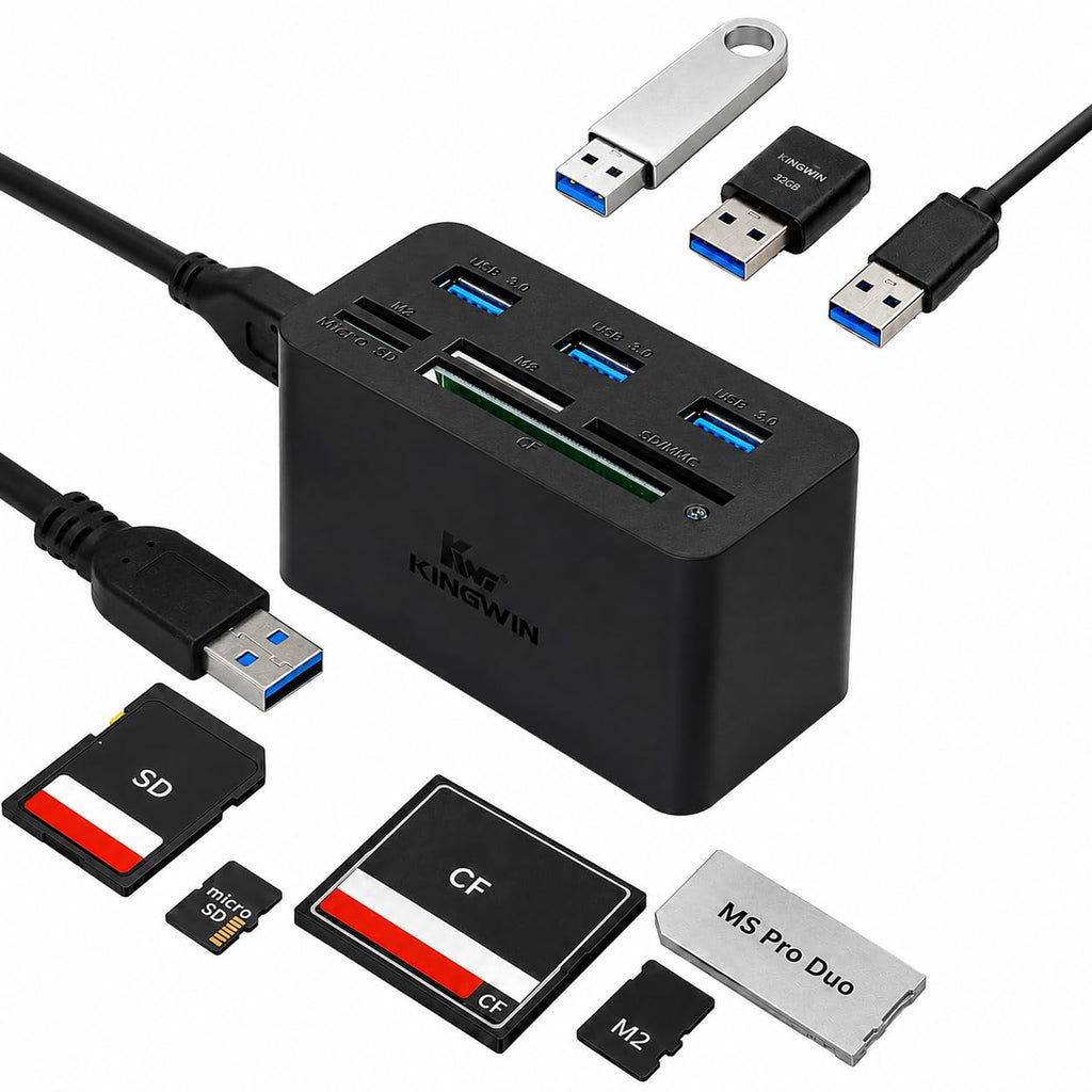 Kingwin USB-C Hub with USB 3.0 & Multi-Card Reader