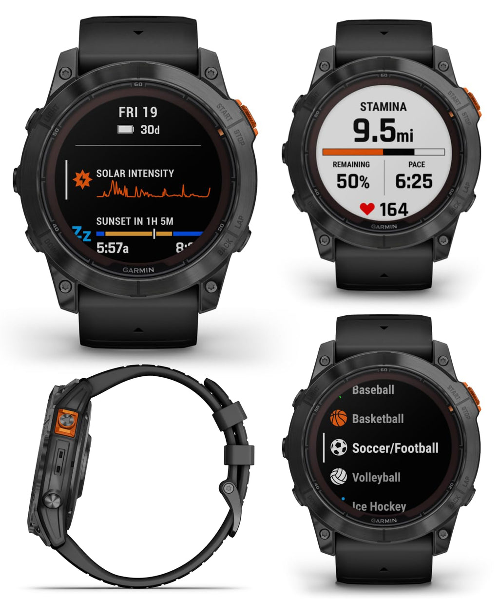 Garmin Fenix 7X Pro Solar 51mm Smartwatch & Earbuds Bundle