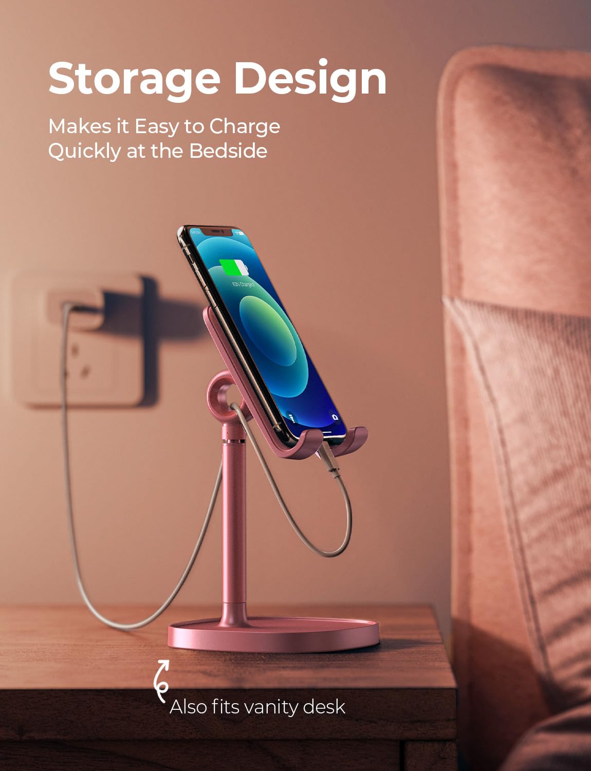 LISEN Adjustable Desk Phone Stand for Nintendo Switch & Mobile