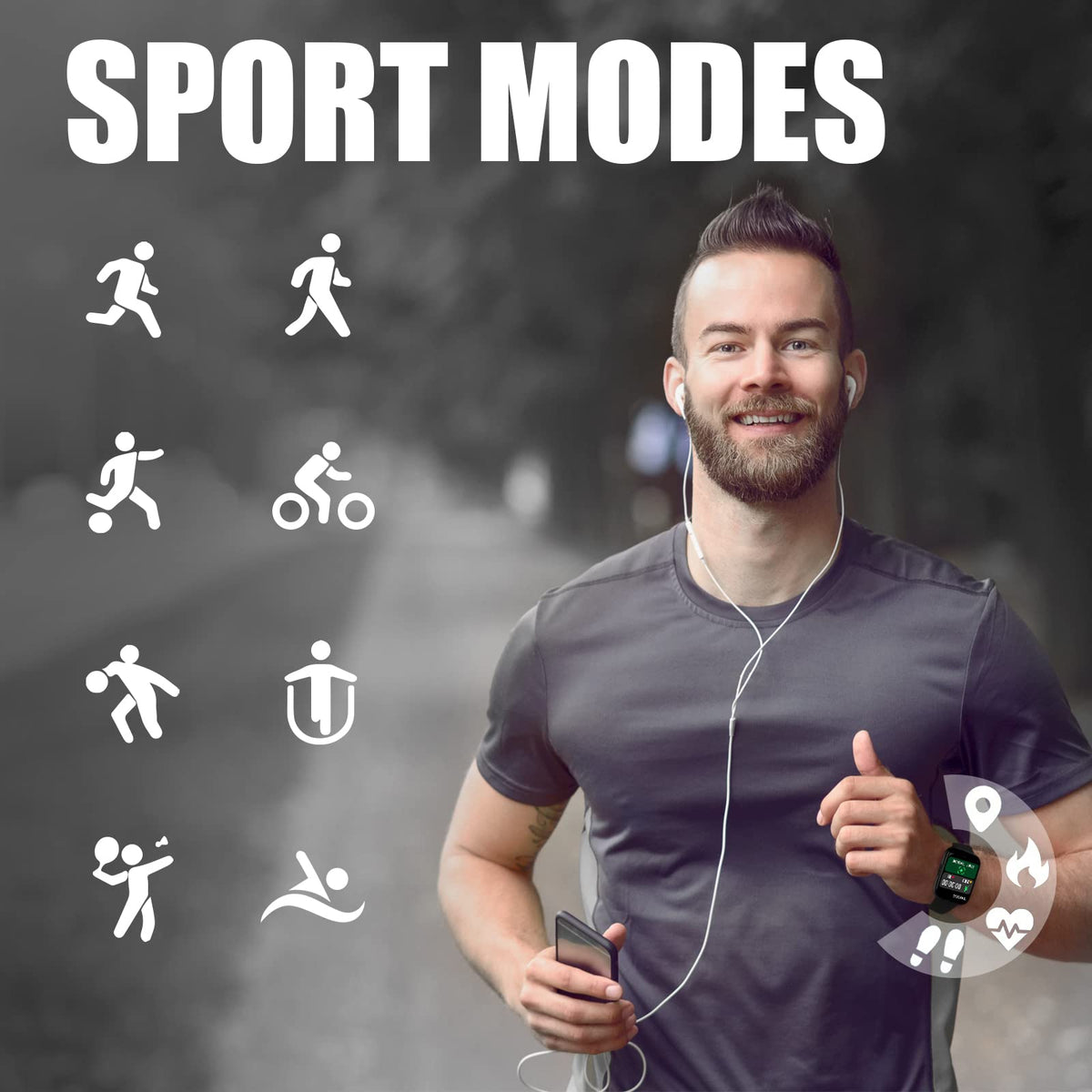 1.83-Inch Smartwatch Fitness Tracker for iPhone & Android