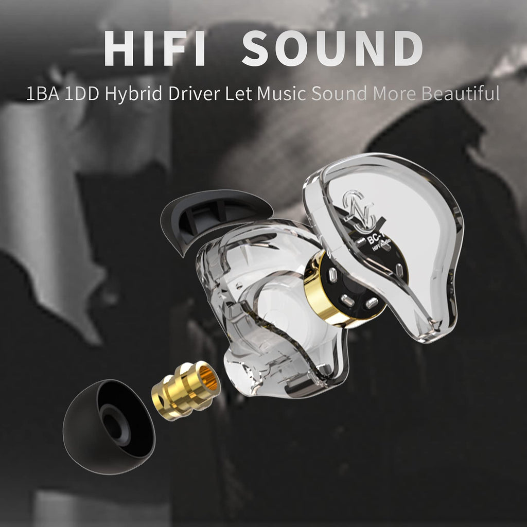 CCZ Yinyoo Melody 1DD+1BA HiFi Wired IEM Earphones