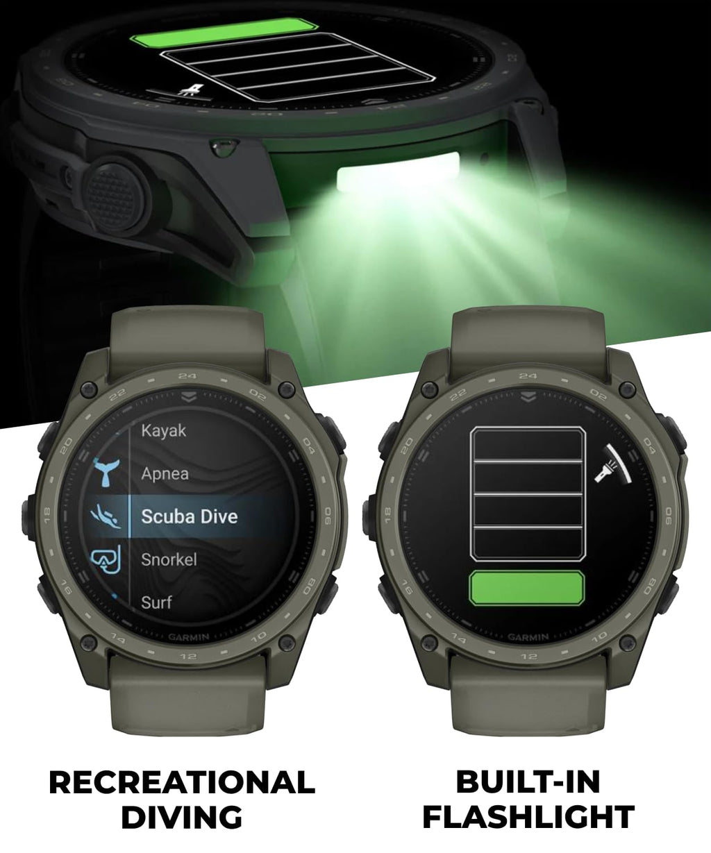 Garmin Tactix 8 51mm AMOLED Tactical GPS Smartwatch Bundle