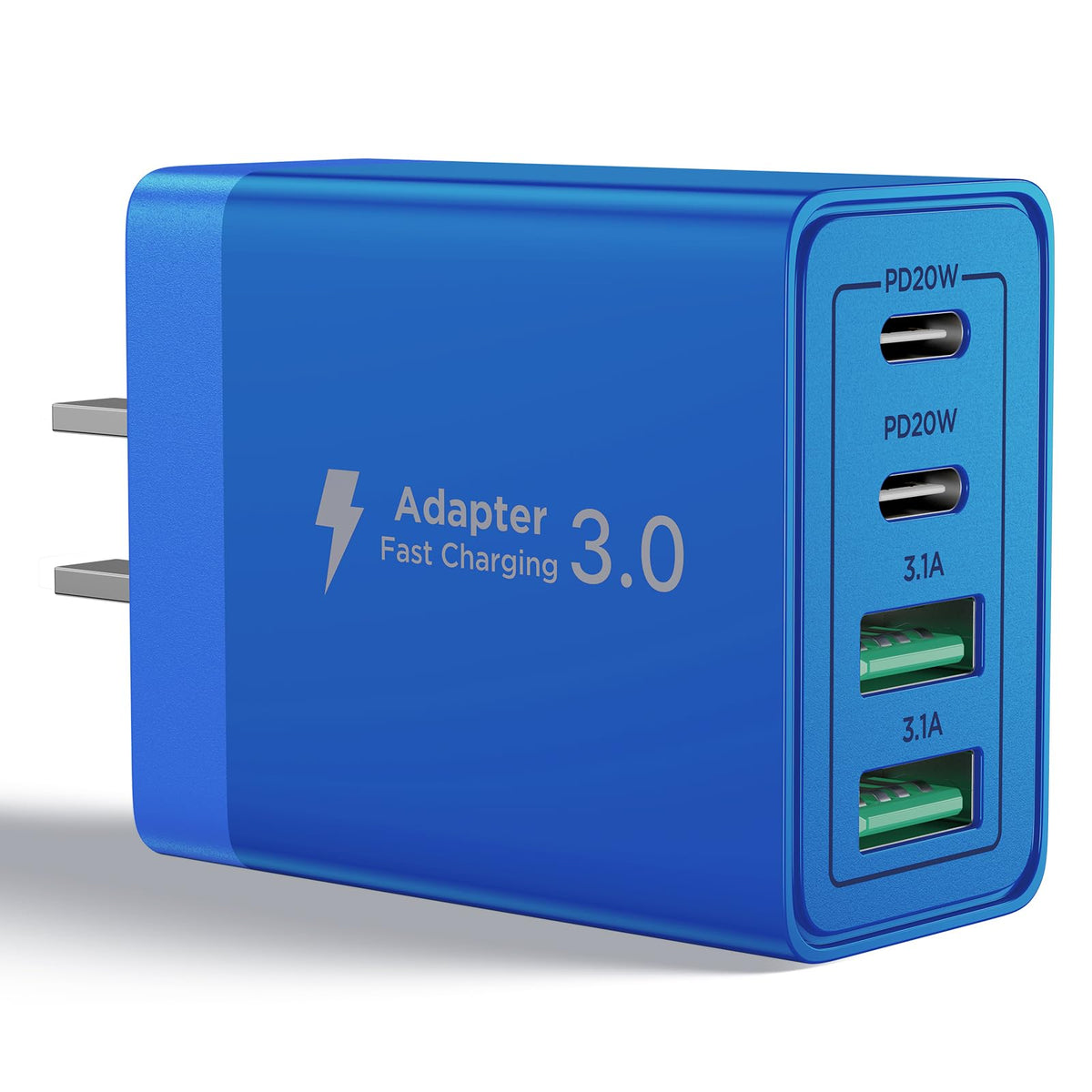 Aioneus USB C Charger Block, 40W Fast Charging Block Type C Charging Block 4-Port Dual Port PD+QC Wall Charger Head Cube for iPhone 17 16 15 14 13