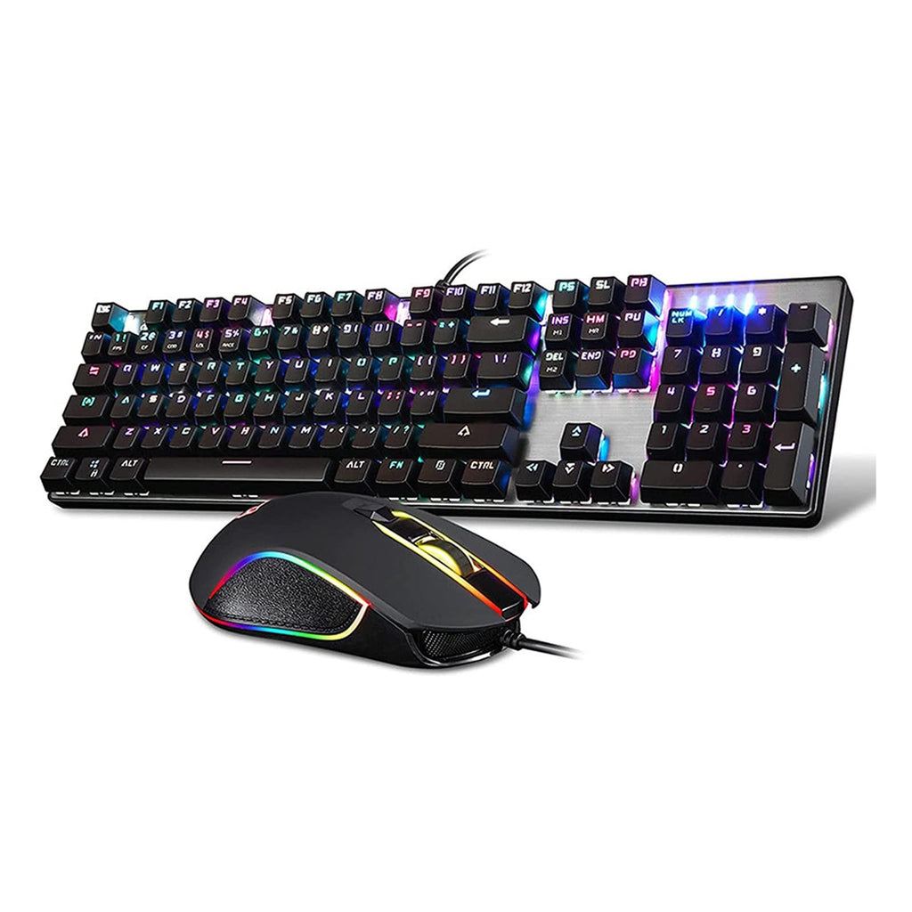 Wired Mechanical Gaming Keyboard & Mouse Combo with RGB Backlight