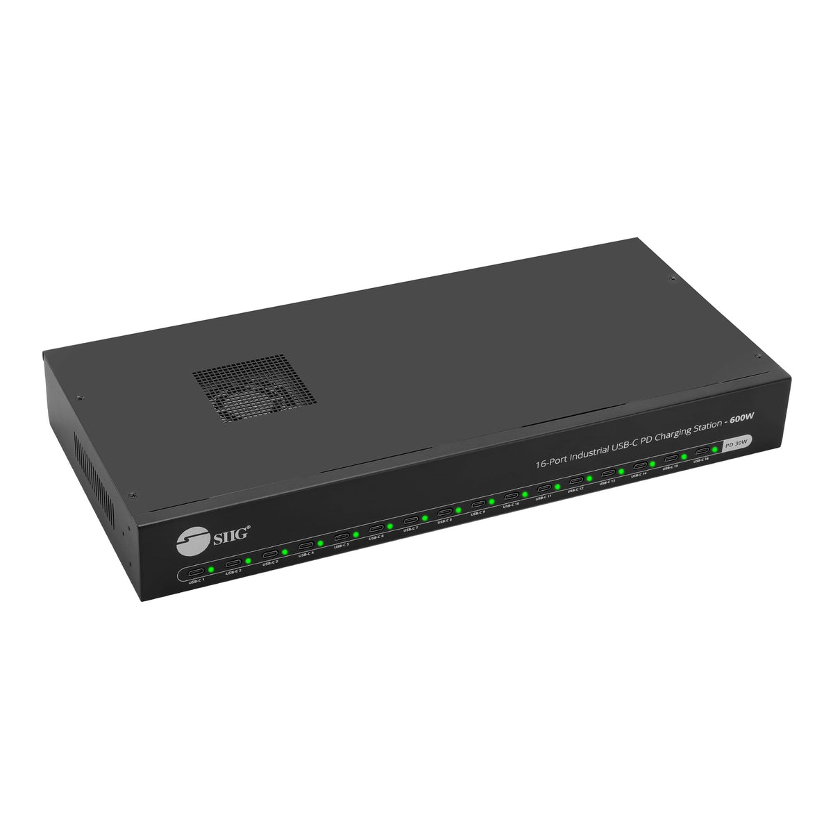 SIIG 16-Port 600W USB-C PD Industrial Charging Station