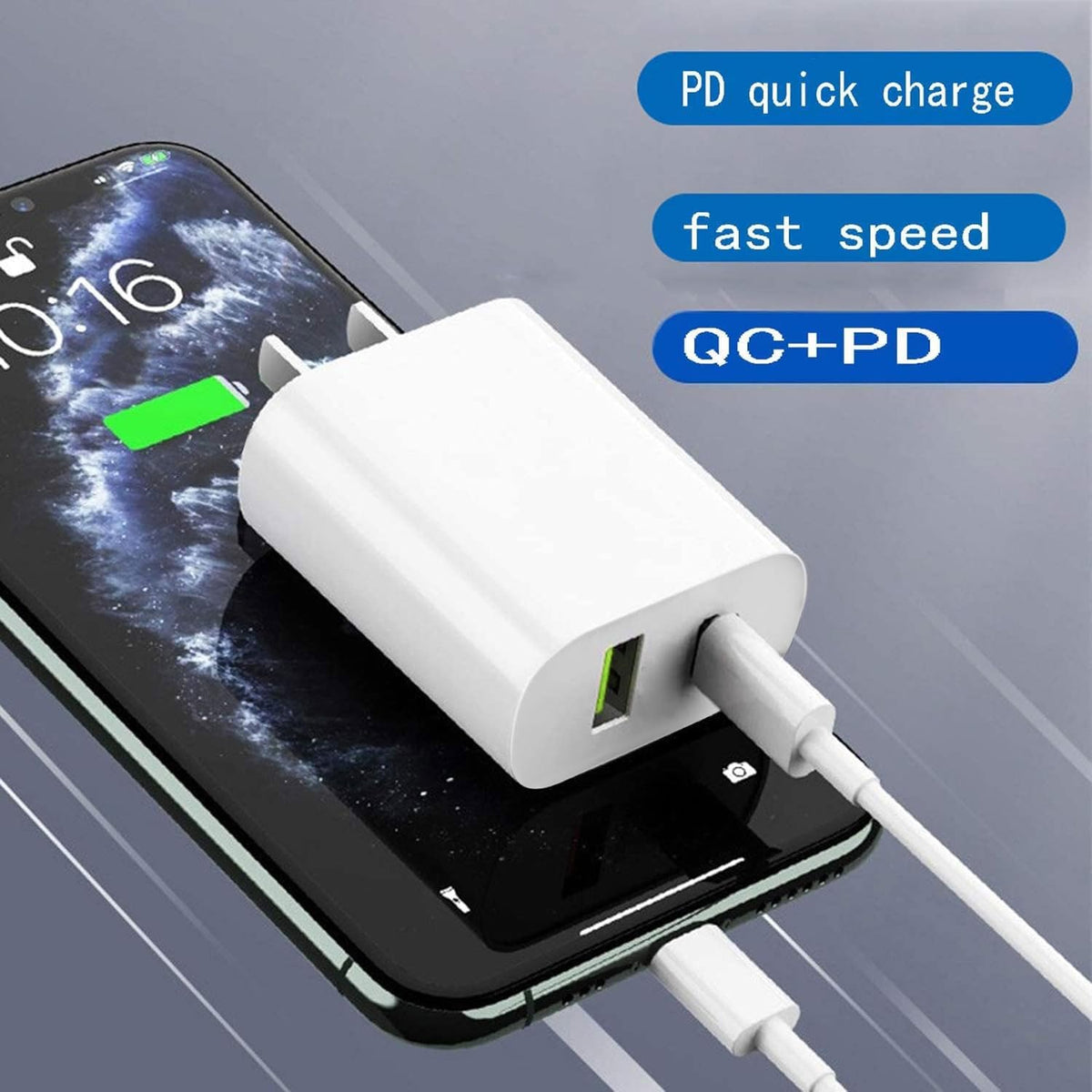 2 Pack USB C Charger Block, Dual Port Type C Wall Charger Fast Charging