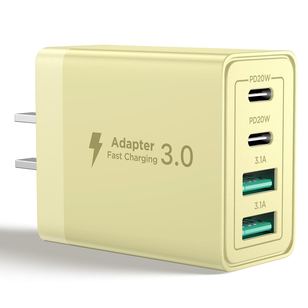 Aioneus USB C Charger Block, 40W Fast Charging Block Type C Charging Block 4-Port Dual Port PD+QC Wall Charger Head Cube for iPhone 17 16 15 14 13