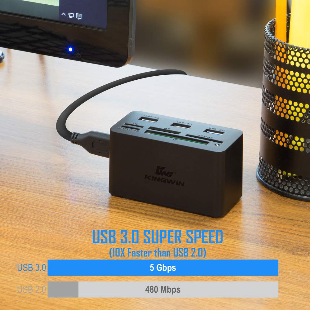 Kingwin USB-C Hub with USB 3.0 & Multi-Card Reader