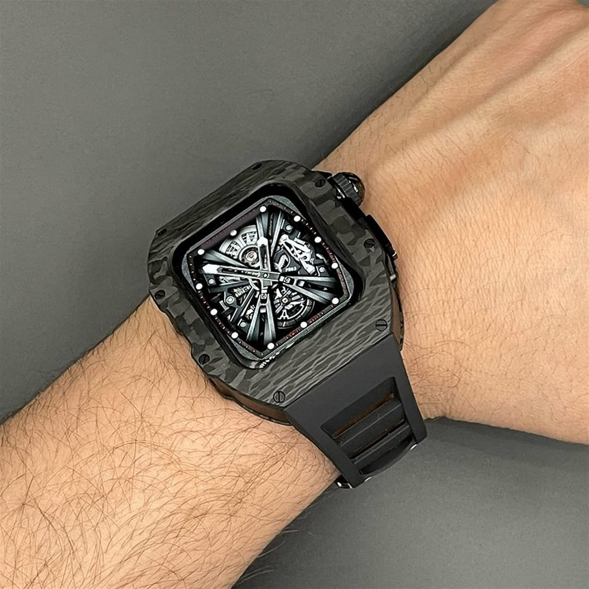 Wtukmo Carbon Fiber Apple Watch Ultra Case & Silicone Strap
