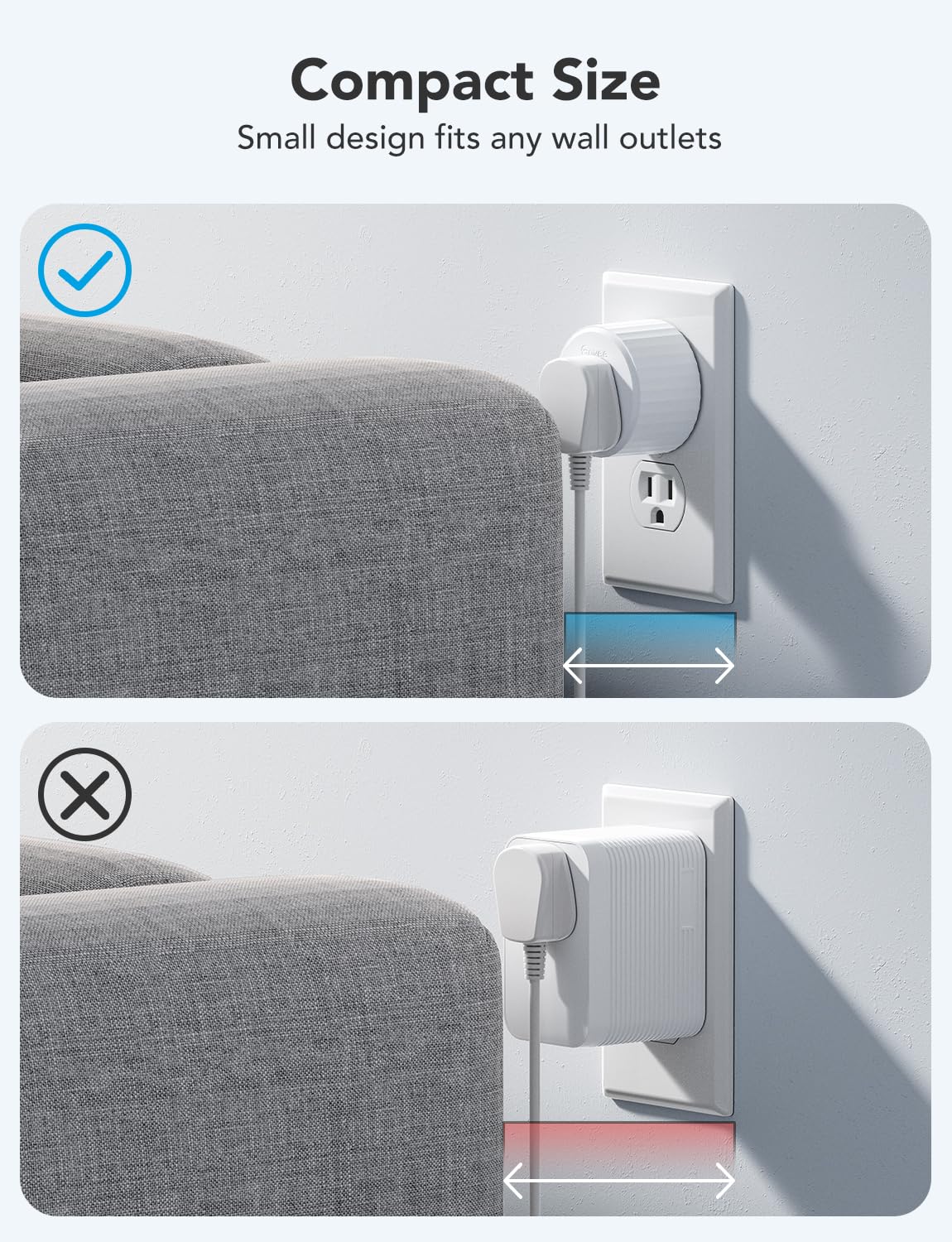 Govee Mini Wi-Fi Smart Plug with Timer & Voice Control