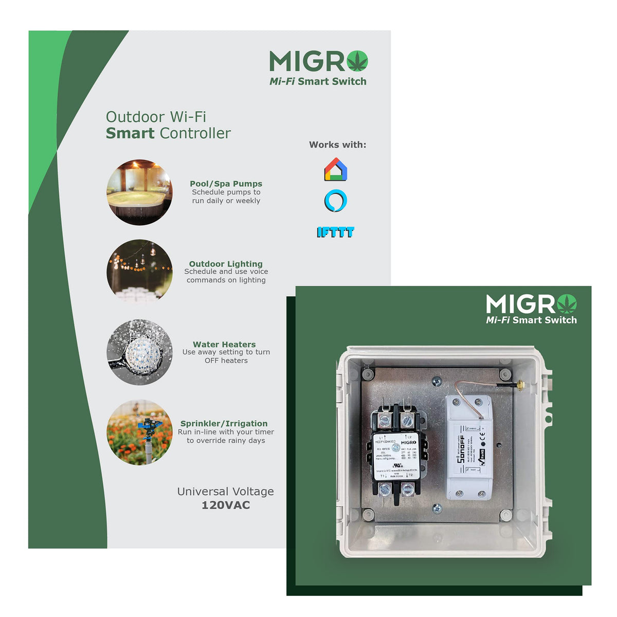 Migro 63A Smart Wi-Fi Indoor/Outdoor Grow Light Controller
