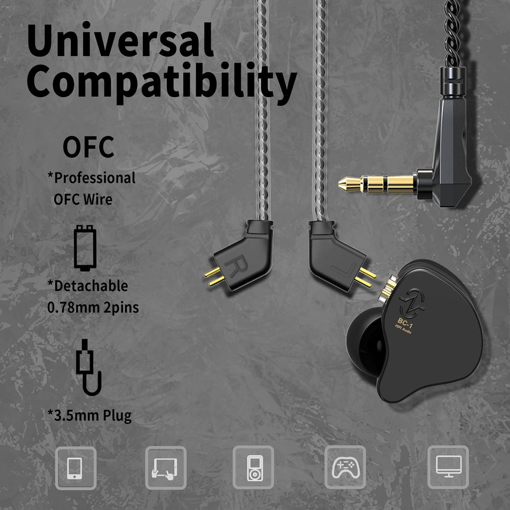 CCZ Yinyoo Melody 1DD+1BA HiFi Wired IEM Earphones