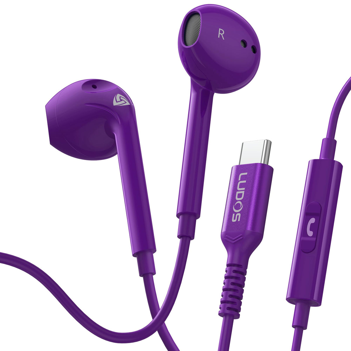 LUDOS Zenith Wired Earbuds with Microphone & 3.5mm Jack