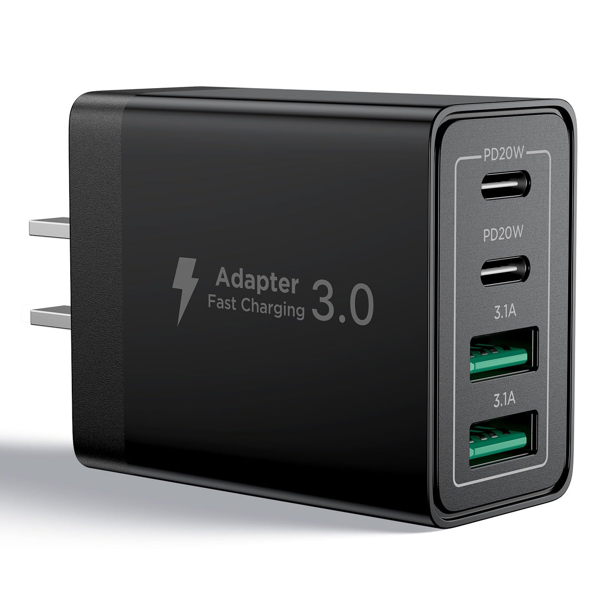 Aioneus USB C Charger Block, 40W Fast Charging Block Type C Charging Block 4-Port Dual Port PD+QC Wall Charger Head Cube for iPhone 17 16 15 14 13